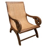 Wood Inlaid Lounge Chair