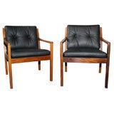 Pair of Norwegian Rosewood Lounge Chairs