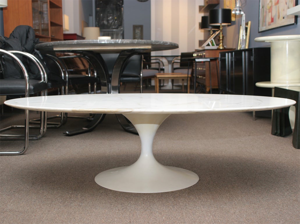 Eero Saarinen Oval Marble Coffee Table for Knoll at 1stdibs