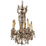 Louis-Philippe Bronze Dore and Crystal Chandelier Louis-Philippe Bronze Dore and Crystal Chandelier