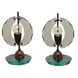 Pair of Glass Lamps