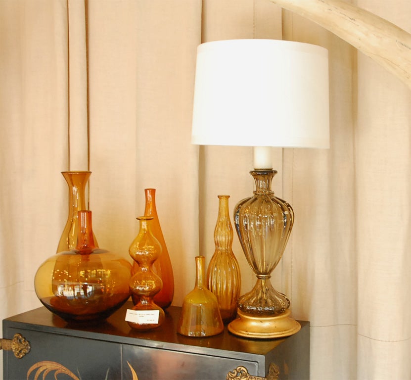 Mid-Century Modern Lampe de bureau simple en verre de Murano par Seguso en vente