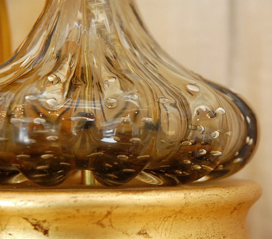 Lampe de bureau simple en verre de Murano par Seguso en vente 2
