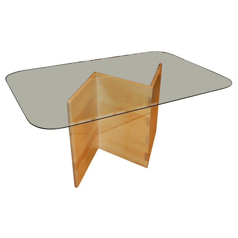 Solid maple "flip table" by Gerald McCabe For Sale