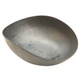 Natzler black nocturne glaze folded bowl,