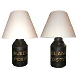 Pair of Tea Canister Table Lamps