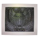 Framed Iron Owl Fireback