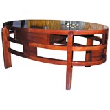 Art Deco Mahogany Oval Coffee Table