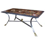 Italian Scagliola "Trompe L
Oeil" Coffee Table