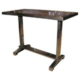 Polished Steel Bistro Table