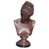 Bronze Figure of "Diana" The Huntress, on a Black Marble Base