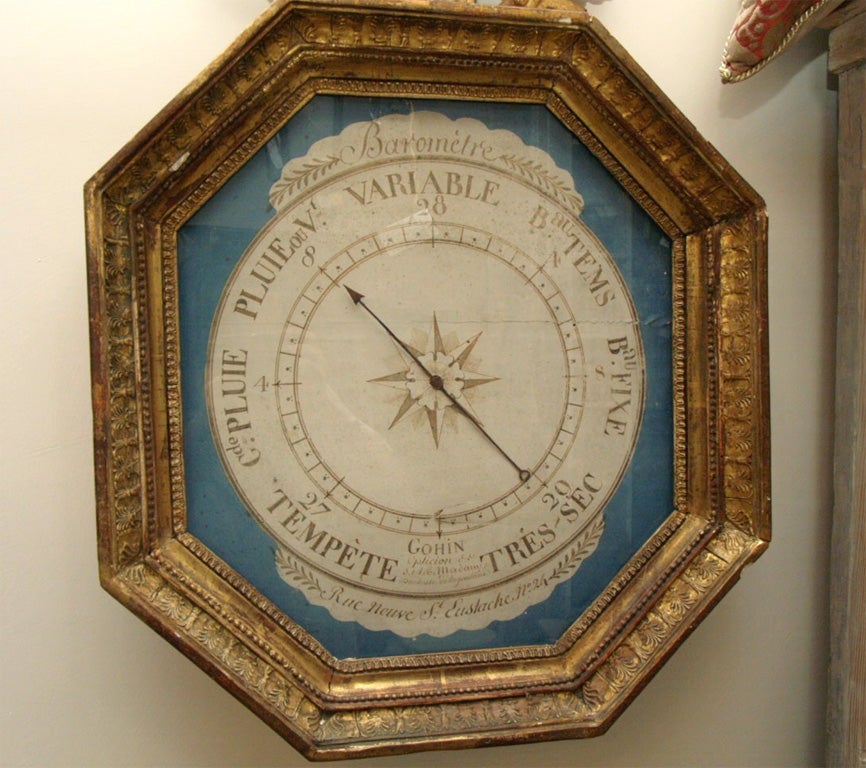 French 18th century Gilded Barometer