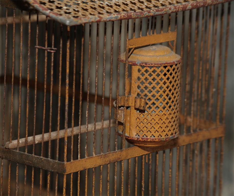 Mid-20th Century Painted Iron Birdcage