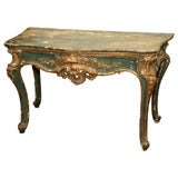 18th century Italian Paint and Silvergilt Console Table