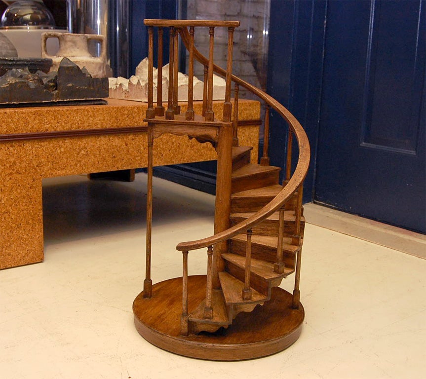 Architectural Staircase Model in Bleached Mahogany