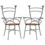 Pair Bronze Armchairs in the style of Giacometti