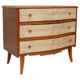 Stylish Mahogany and Parchment Chest