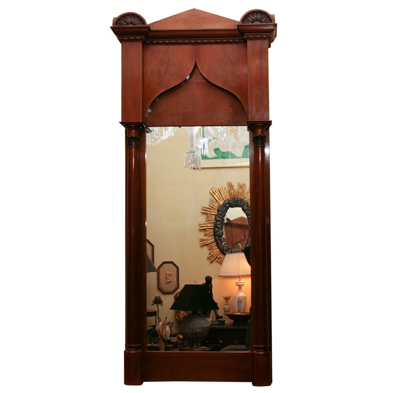 German Biedermeier Classical Pier Mirror For Sale