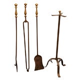 Antique Fire Tools & Stand