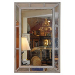 Grey Painted Paneled Mirror 9