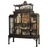 20th Century Chinese Chippendale Cabinet on Stand