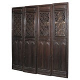 Set of 4 Carved Chinese Panels