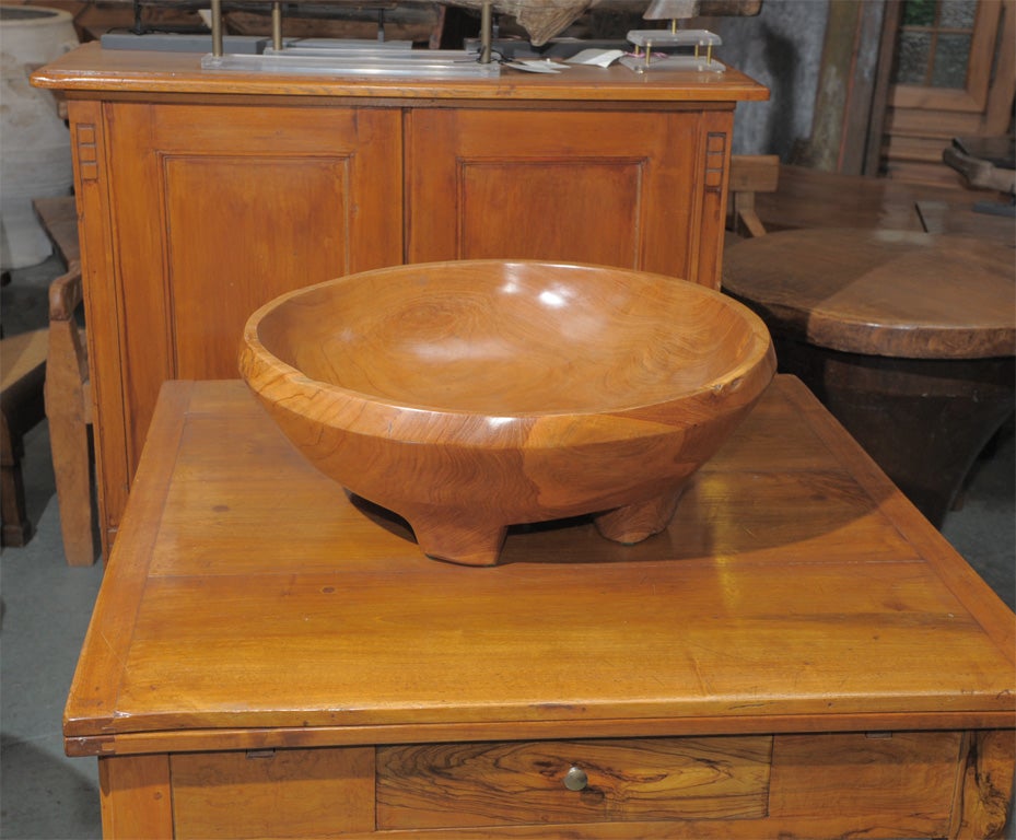 Massive Teak Footed Bowl