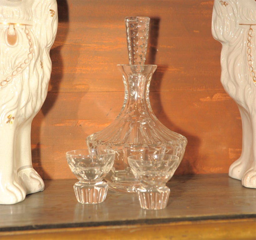 Mid-20th Century An Elegant Art Deco Crystal Decanter Set