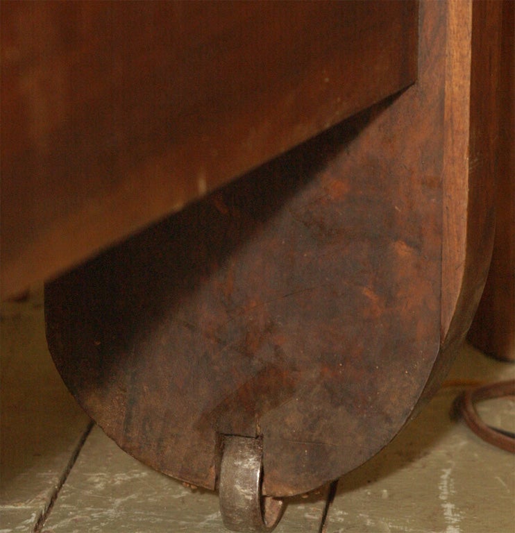 French Walnut Sleigh Bed 5