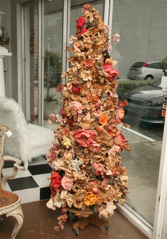 Mid-20th Century Handmade Crepe Paper Tree