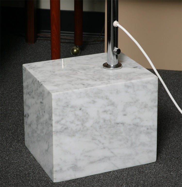 Guzzini Arc Floor Lamp with Marble Base & Illuminating Shade 2