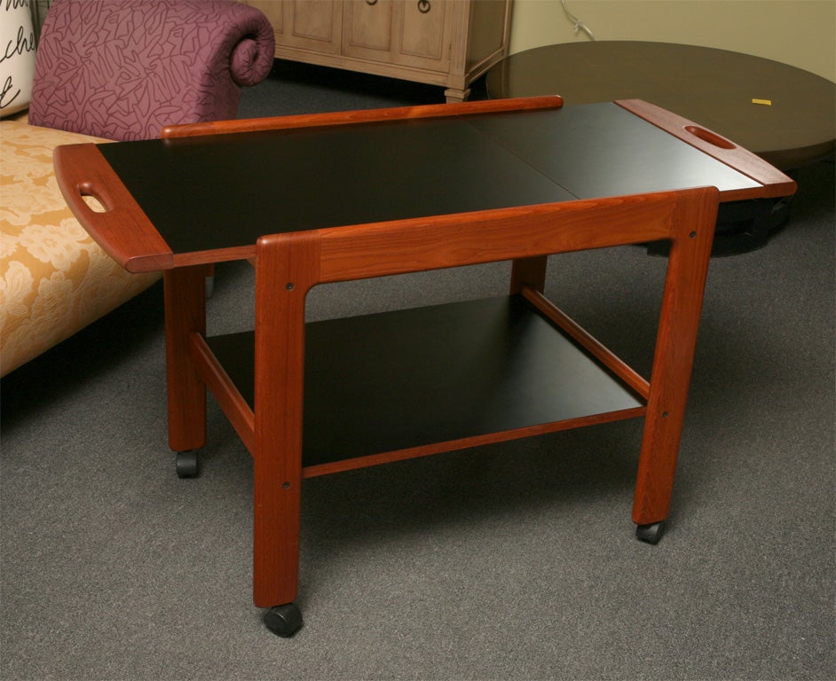 Large Danish Teak Bar / Serving Cart