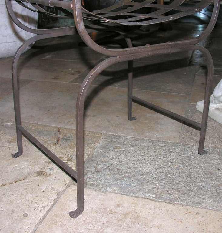 American Pair of Iron Chairs