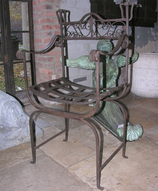 20th Century Pair of Iron Chairs