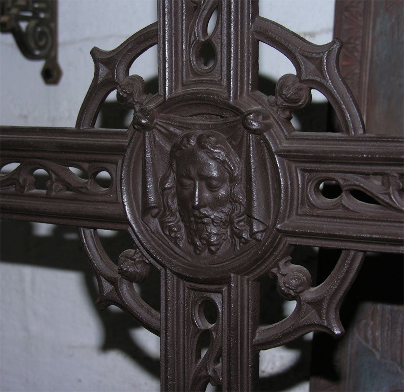 19th Century French Cast-Iron Cross For Sale 3