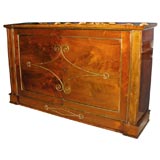 Baltic Walnut Credenza with Brass Trim, ca 1815