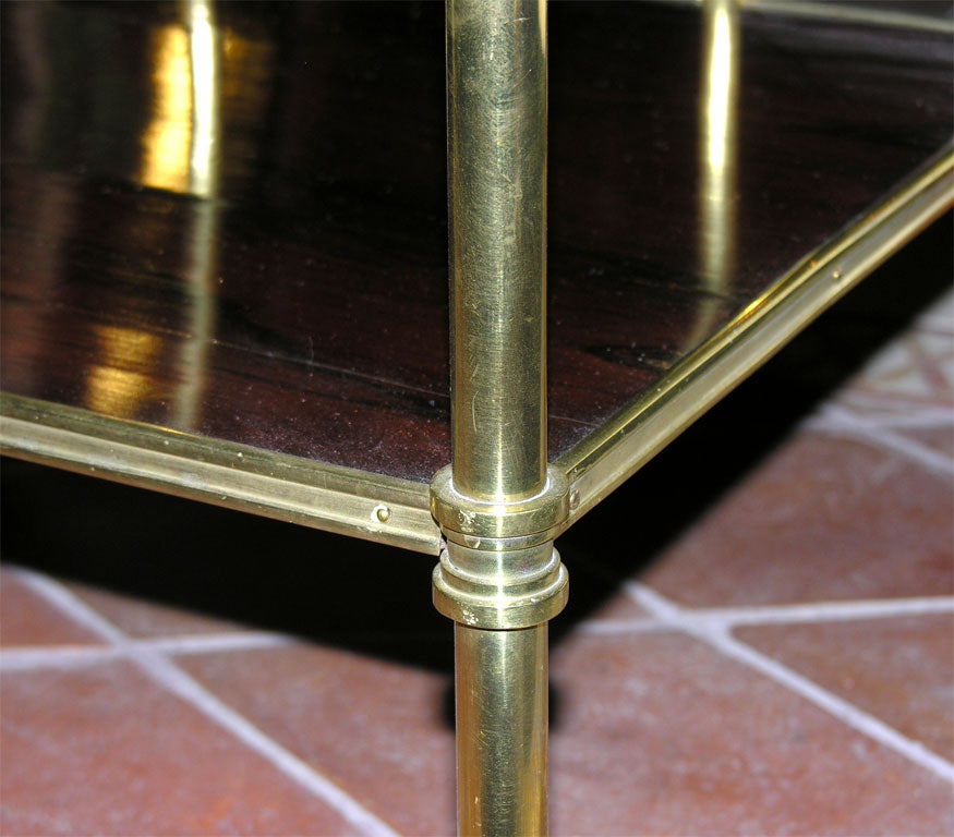 English Regency Brass and Rosewood Four Tier Etagere, ca 1810