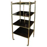 Regency Brass and Rosewood Four Tier Etagere, ca 1810