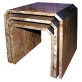 Set of bird
s eye maple nesting tables