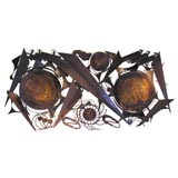 Spectacular Hand Tooled Danish Architectural Art Panel