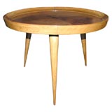 1950
s Brazilian tripod inlayed side table