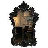 Decadent Black Lacquer Mirror