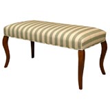 Reproduction Queen Anne Style Upholstered Bench