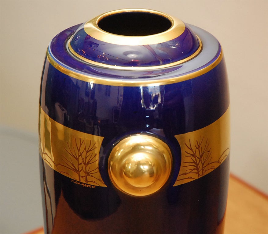 Art Deco ceramic vase by Maurice Pinon 1