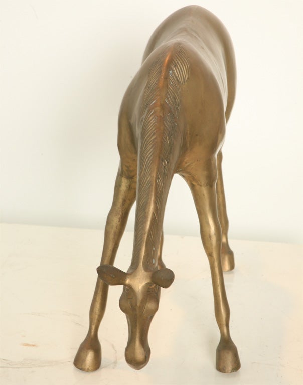 Large Brass Horse Sculptures 1