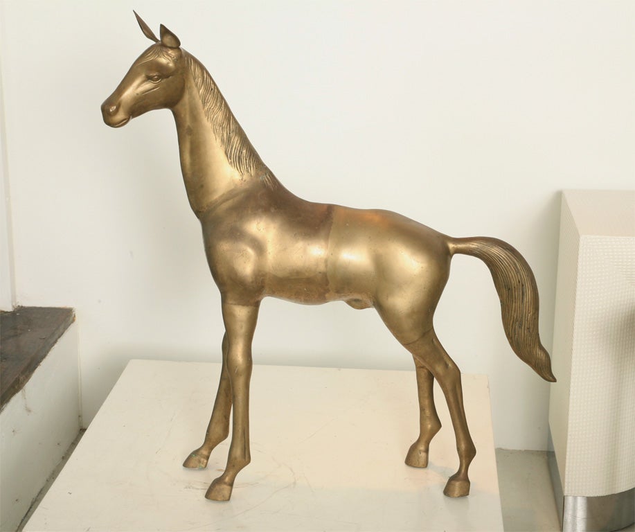 Large Brass Horse Sculptures 2