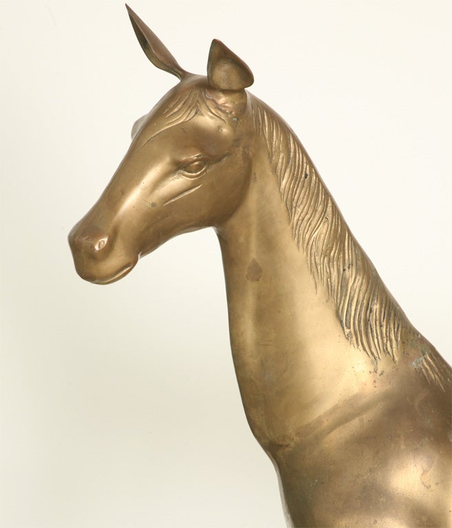 Large Brass Horse Sculptures 3
