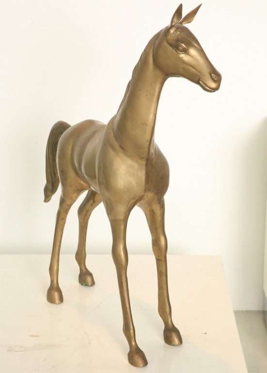 Large Brass Horse Sculptures 5