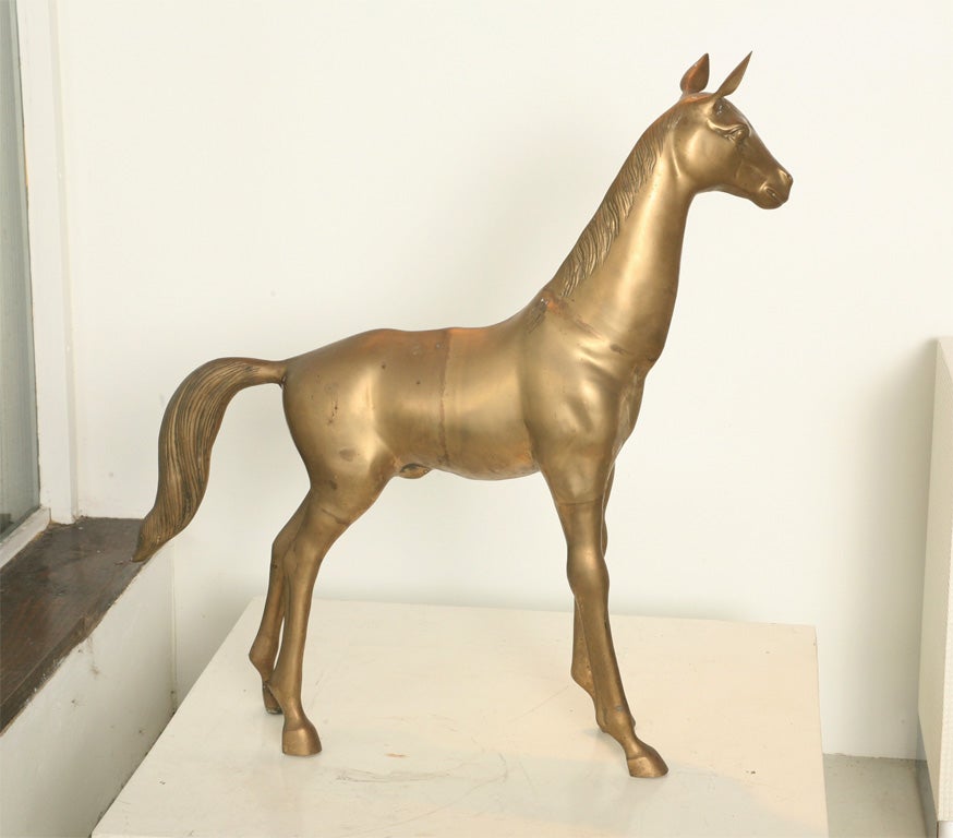 Large Brass Horse Sculptures 6