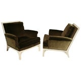Pair Chinese Chippendale Club Chairs